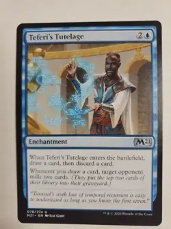 MTG Magic The Gathering Card Teferi's Tutelage Enchantment Blue M21 - Image 1