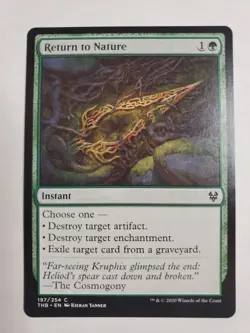 MTG Magic The Gathering Card Return to Nature Instant Green Theros Beyond Death - Image 1