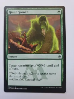 MTG Magic The Gathering Card Giant Growth Instant Green 2018 Masters 25 - Image 1