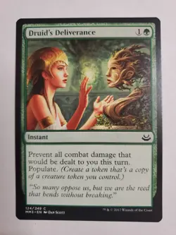 MTG Magic The Gathering Card Druid's Deliverance Instant Green Modern Masters - Image 1