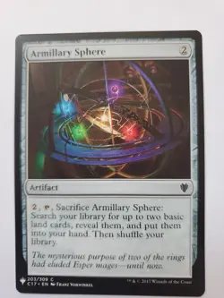 MTG Magic The Gathering Card Armillary Sphere Artifact Commander 2017 - Image 1