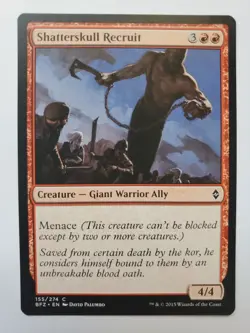 MTG Magic The Gathering Card Shatterskull Recruit Creature Giant Warrior Red - Image 1