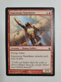 MTG Magic The Gathering Card Impetuous Sunchaser Creature Human Soldier Red - Image 1