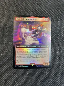 Cait Sith Fortune Teller Extended Art FOIL MTG Final Fantasy NM - Image 1