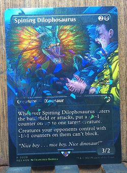 MTG Spitting Dilophosaurus ( EMBLEM ) Universes Beyond: Jurassic World LCI NM❤ - Image 1