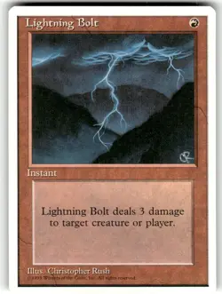 Lightning Bolt MTG Core Set 4th Edition Regular MTG NM - Image 1