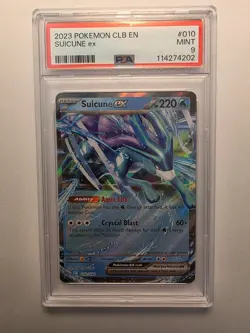 2023 POKEMON CLASSIC DECK SUICUNE ex CLB #10 BLASTOISE & SUICUNE ex PSA 9 - Image 1