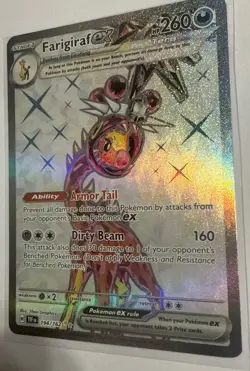 Pokemon TCG Fatigued EX 194/162 Sv05: Temporal Forces Holo Ultra Rare - Image 3