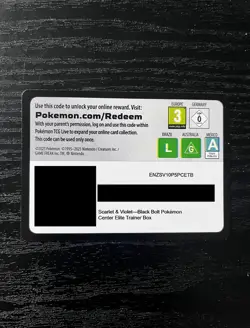 Black Flare + White Flare Pokemon Center Elite Trainer Box DIGITAL Code Cards - Image 1
