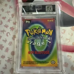 1999 Pokemon Topps Movie Edition Blastoise #E9 PSA 8 - Image 2