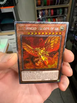 The Winged Dragon Of Ra Platinum Secret Rare RA03-EN137 Yugioh - Image 3