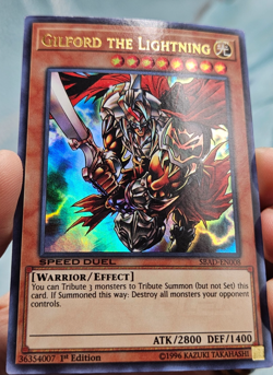 Yugioh Gilford The Lightning SBAD-EN008 Ultra Rare - LP/NM - Image 2