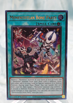 Yugioh Mementotlan Bone Party VASM-EN009 Ultra Rare Valiant Smashers - LP - Image 1