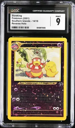CGC 9 MINT Slowking 2001 Southern Islands 14/18 Reverse Holo Pokemon Card psa - Image 1
