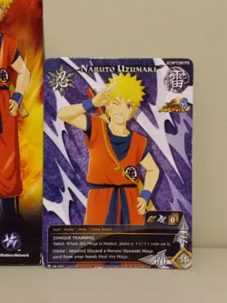 Naruto CCG Ultimate Ninja Storm 3 Naruto in Goku Outfit Promo Card CODE USED - Image 2