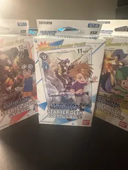 Sealed Digimon Card Game ST-1 Gaia Red, ST-2 Cocytus Blue, ST-3 Heaven's Yellow - Image 1