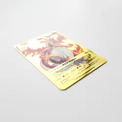 Charizard DX Pokemon Gold Metal Card Collectible Gift Display - Image 2