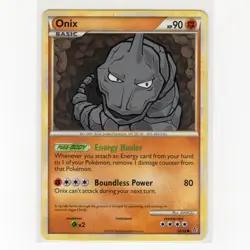 Pokemon TCG Onix 56/95 HGSS Unleashed Regular Common Card EN-LP 2010 - Image 1