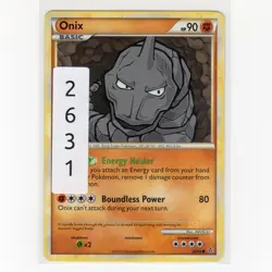 Pokemon TCG Onix 56/95 HGSS Unleashed Regular Common Card EN-LP 2010 - Image 3