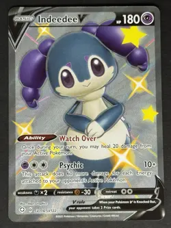 Indeedee V SV114/SV122 Shining Fates: Shiny Vault Pokemon Card TCG NM - Image 1