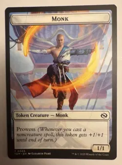 1x - MONK \ TREASURE Token (#03/16) - CMR: Tarkir Dragonstorm - NM MTG - Image 1