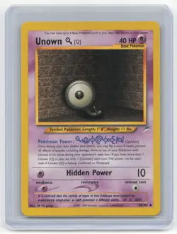 2000 Pokemon TCG Unown [Q] Neo Discovery #059/105 Basic - Image 1