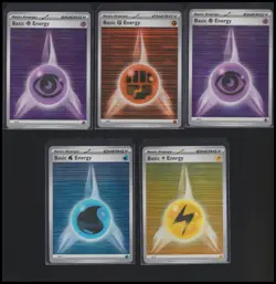 Pokemon TCG Black Bolt White Flare - Basic Energy Foil Holo Lot of 5 - Image 1