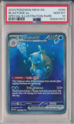 2023 Pokemon Mew En-151 Blastoise Ex Special Illustration Rare #200 PSA 10 - Image 1