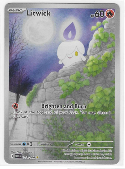 Litwick 101/086 Illustration Rare- Pokemon White Flare Holo NM - Image 1