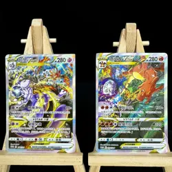2Pcs IN STOCK Pokemon Chinese 143/S-P Charizard & 144/S-P Mewtwo Vstar Promo NM - Image 1