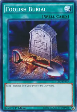 1x (EX) Foolish Burial - SDPD-EN027 - Common - 1st Edition YuGiOh - Image 1