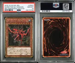 YuGiOh Slifer the Sky Dragon PSA10 Millennium Gold Rare Japanese Card - Image 3