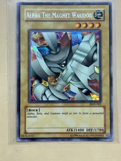 🔥YUGIOH • ALPHA THE MAGNET WARRIOR • PRISMATIC SECRET RARE • DOR-001 • NM🔥 - Image 1