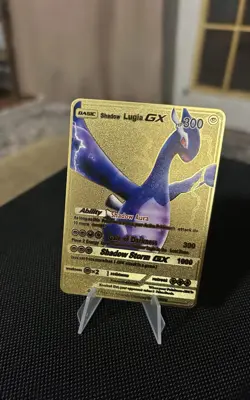 Pokemon Shadow LUGIA GX Gold Metal Gold Card Display Nice Card!! 🔥🔥🔥 - Image 1