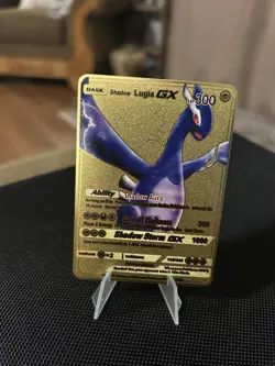 Pokemon Shadow LUGIA GX Gold Metal Gold Card Display Nice Card!! 🔥🔥🔥 - Image 3