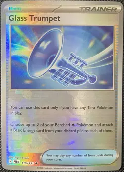 Glass Trumpet (Poke Ball Pattern) 110/131 Prismatic Evolutions Holo Pokemon Card - Image 1