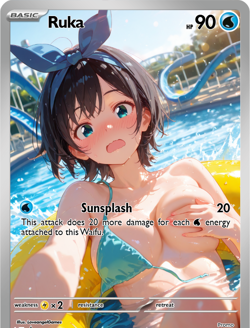 LoveangelGames-Season 2- Custom Card- Waifu Universe-Ruka Sunsplash - Image 1