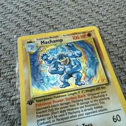 Machamp 8/102 Base Set Holo 1st Edition Cosmos Holo Rare 1999 Pokemon TCG Card - Image 2