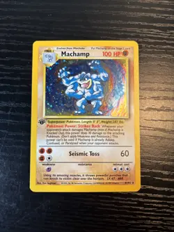 Machamp 8/102 Base Set Holo 1st Edition Cosmos Holo Rare 1999 Pokemon TCG Card - Image 2