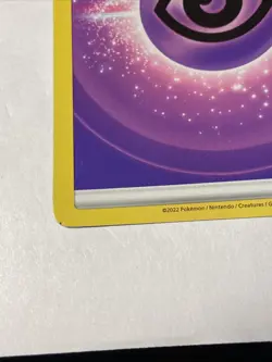 Pokemon 2022 Psychic Energy Miscut Card with Alignment Dot Error - Image 2
