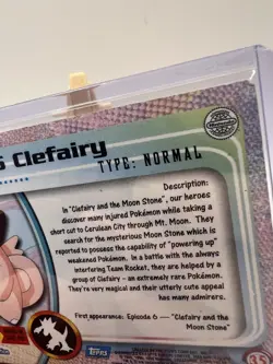 Clefairy #35 Topps TV Animation Edition Blue Logo Holo Pokemon Card - LP/MP - Image 10
