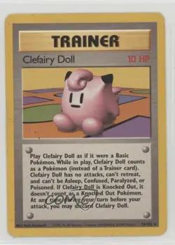 Clefairy Doll Pokemon Base Set #70 1999 10cj - Image 1
