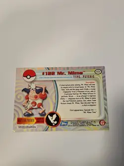Pokemon Topps Blue Label Mr. Mime #122 TV Animation Edition MP - Image 2
