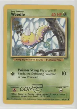 Weedle Pokemon Base Set #69 1999 12ka - Image 1
