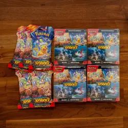 Pokemon Surging Sparks Booster Bundles (x4) & Surging Sparks Sleeved Packs (x5) - Image 1
