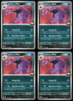 Team Rocket's Muk 124/182 Playset (x4 Cards) Destined Rivals NM Pokemon TCG - Image 1