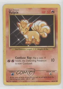 Vulpix Pokemon Base Set #68 1999 0wp8 - Image 1