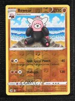 Bewear Reverse Foil Pokemon Sword & Shield Fusion Strike #151 a3q - Image 1
