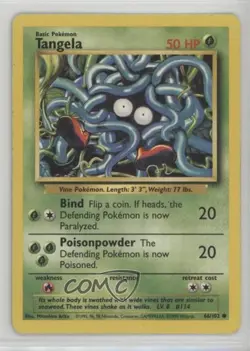 Tangela Pokemon Base Set #66 1999 0ez5 - Image 1