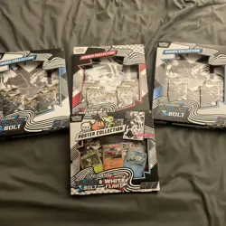 Pokemon Black Bolt and White Flare Binder Collection 3x, And a Poster Collection - Image 1